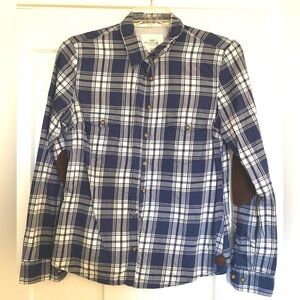 H&M L.O.G.G. Plaid Vintage Washed Button Up Shirt- Womens Size 14- Cowgirl